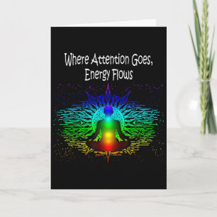 Meditation Where Attention Goes, Energy Flows Yoga Card