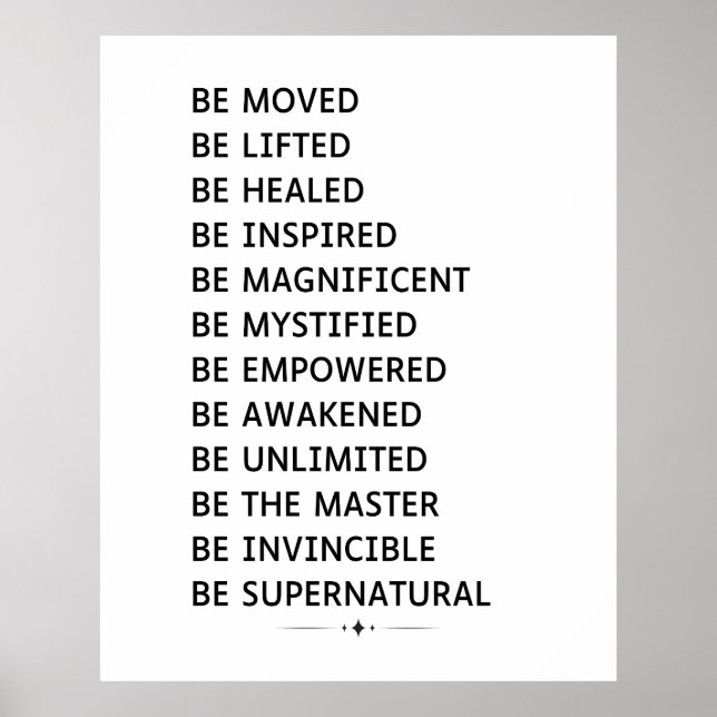 Meditation Words Inspirational Motivational Mantra Poster (Front)