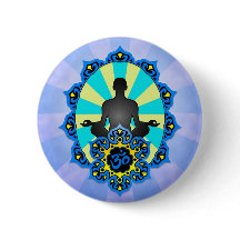 Meditation Yoga Aum, blue and yellow