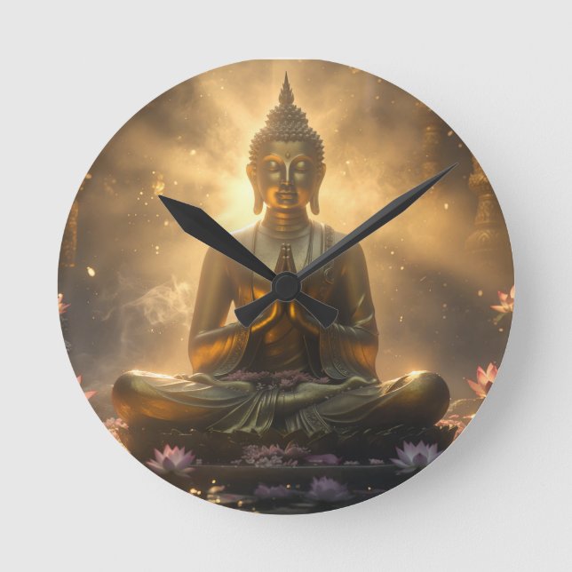 MEDITATION - YOGA - CARPE DIEM ROUND CLOCK (Front)