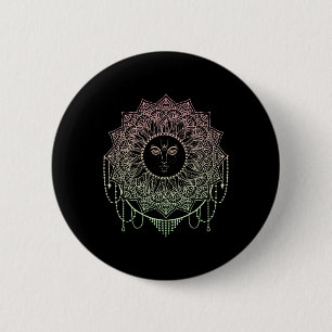 Meditation, Yoga Clothing, Namaste Geometry Chakra 6 Cm Round Badge