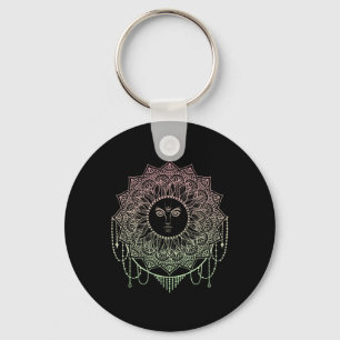 Meditation, Yoga Clothing, Namaste Geometry Chakra Key Ring