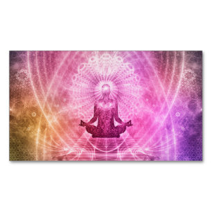 Meditation Yoga Faith Magnetic Business Card