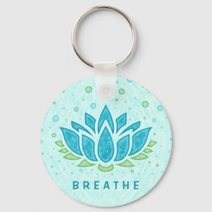 Meditation Yoga Lotus Flower Zen   Text Template Key Ring