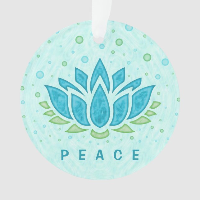Meditation Yoga Lotus Flower Zen | Text Template Ornament (Front)