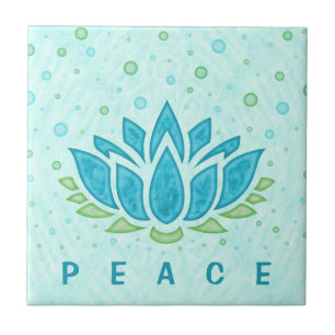 Meditation Yoga Lotus Flower Zen   Text Template Tile