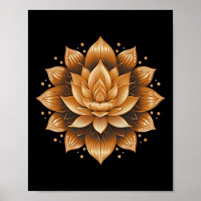 Meditation Yoga Mandala Design.  Poster (Front)
