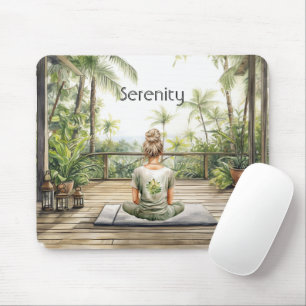 Meditation Yoga Serenity Female Mouse Mat