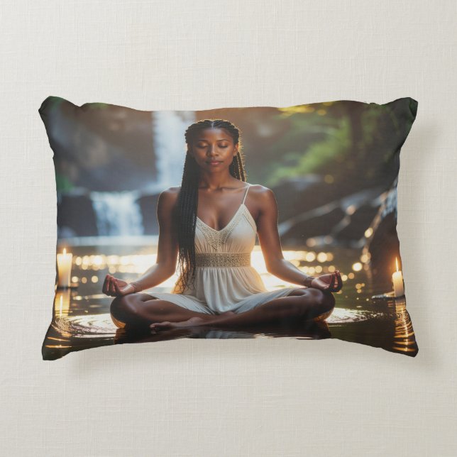 MEDITATION - YOGA - WELLNESS - CARPE DIEM DECORATIVE CUSHION (Front)