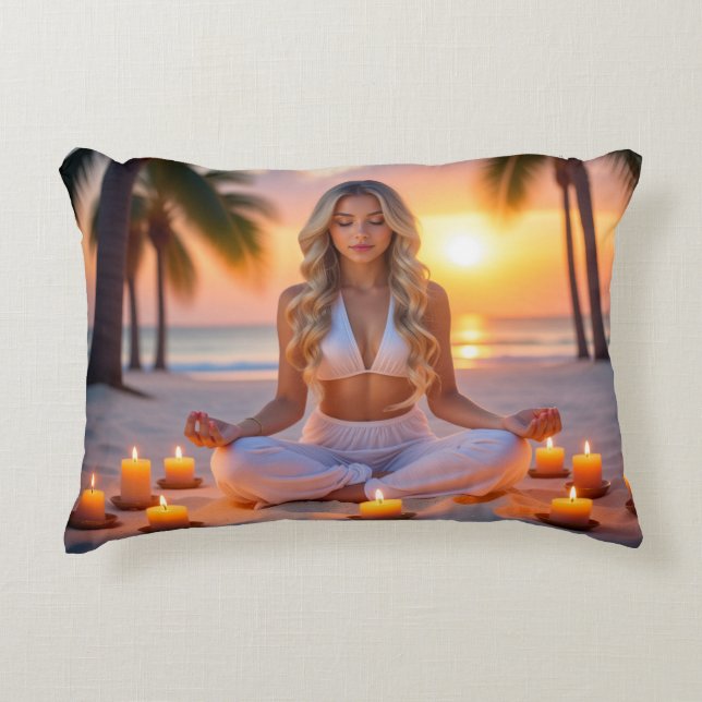 MEDITATION - YOGA - WELLNESS - CARPE DIEM DECORATIVE CUSHION (Front)