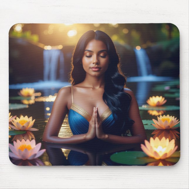 MEDITATION - YOGA - WELLNESS - CARPE DIEM MOUSE MAT (Front)