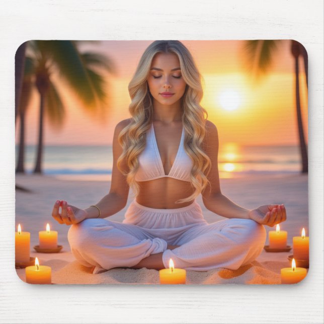 MEDITATION - YOGA - WELLNESS - CARPE DIEM MOUSE MAT (Front)