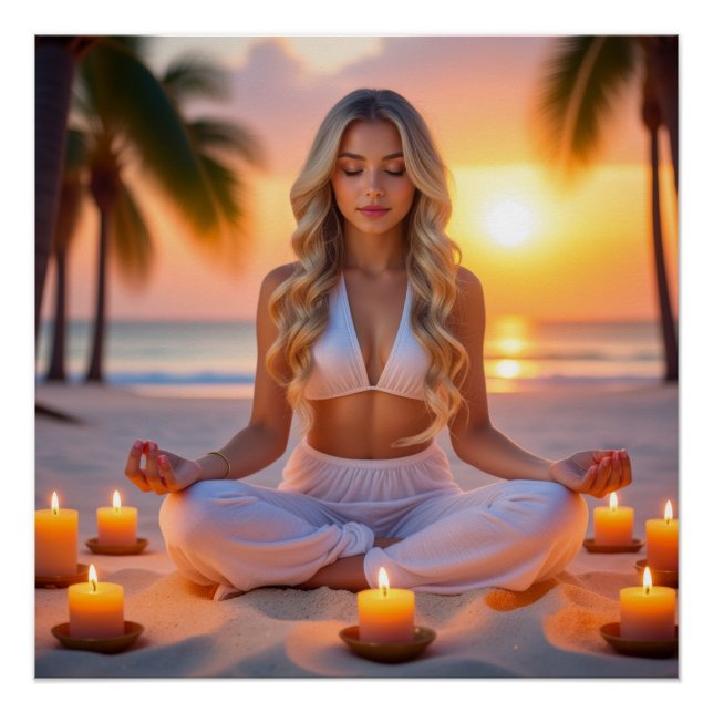 MEDITATION - YOGA - WELLNESS - CARPE DIEM POSTER (Front)