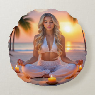 MEDITATION - YOGA - WELLNESS - CARPE DIEM ROUND CUSHION