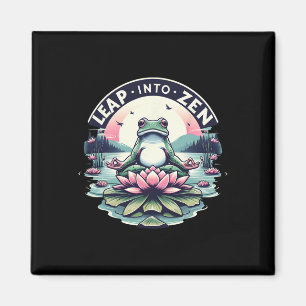 Meditative Frog Lotus Pose Yoga Zen Peaceful Mind  Magnet