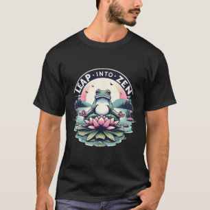 Meditative Frog Lotus Pose Yoga Zen Peaceful Mind T-Shirt