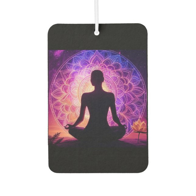 Meditative Mandala Car Air Freshener (Front)