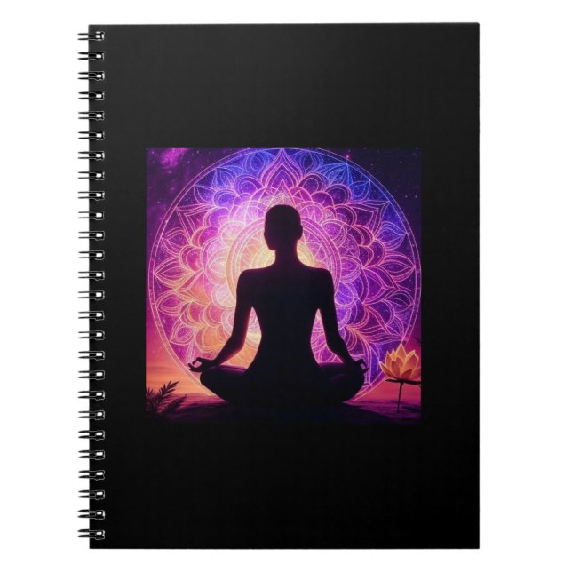 Meditative Mandala Spiral  Notebook (Front)