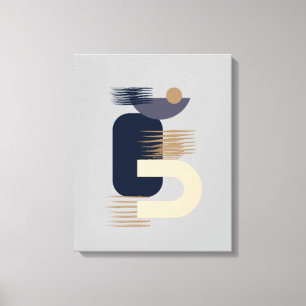 Meditative Minimalist Geometric Stretched Canvas A Print