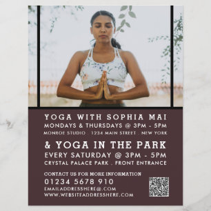 Meditative Posture, Yoga Class Advertising Flyer