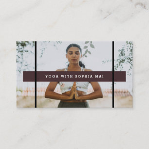 Meditative Posture, Yoga Instructor Business Card