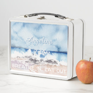 Meditative Seaside Metal Lunch Box