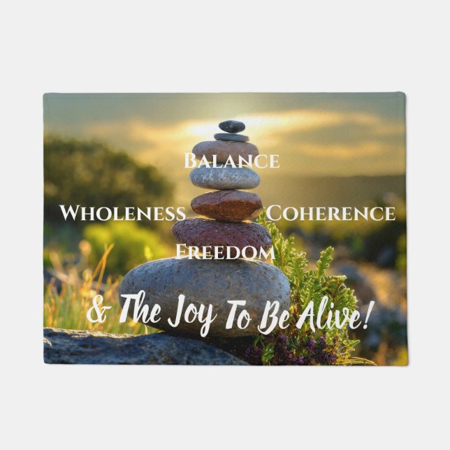 Meditative Uplifting  Doormat (Front)