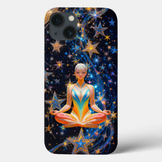 Meditative Woman – Mystical Galaxy design iPhone 13 Case
