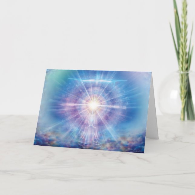 Meditator Heart Blue Card (Front)
