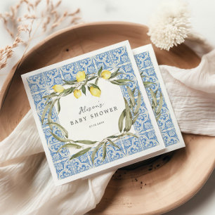 Mediterranean Amalfi Capri Baby Shower Napkin