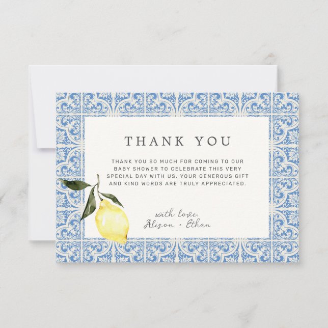 Mediterranean Amalfi Coast Thank You (Front)