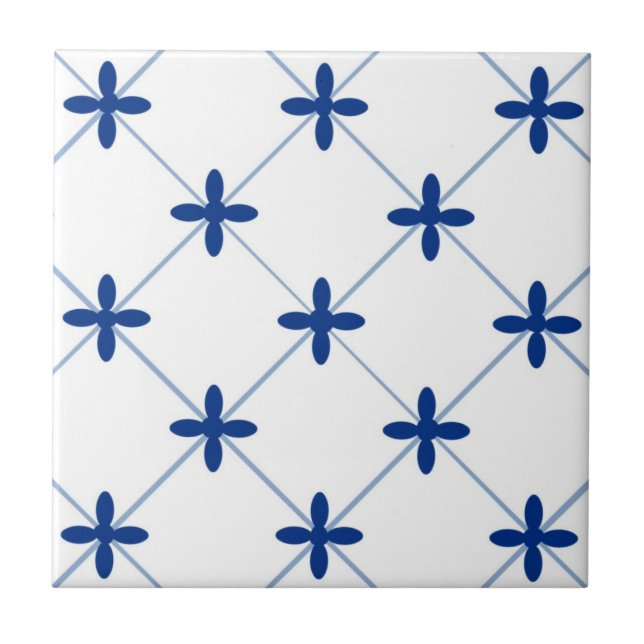 Mediterranean,Amalfi style,simple squares   Tile (Front)