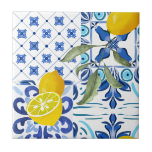 Mediterranean,Amalfi style,simple squares       Tile