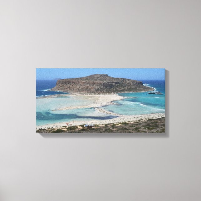 Mediterranean Balos Lagoon Beach Canvas Print (Front)