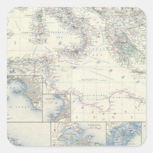 Mediterranean Basin Square Sticker