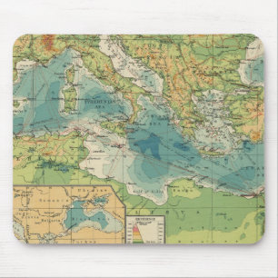 Mediterranean, Black Sea cables, wireless stations Mouse Mat
