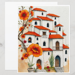 Mediterranean Bloom Artisan Scrapbook Paper