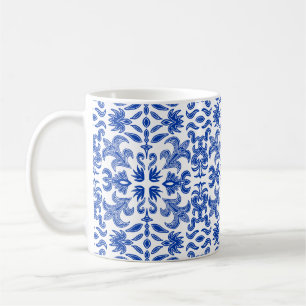 Mediterranean Blue and White Mug