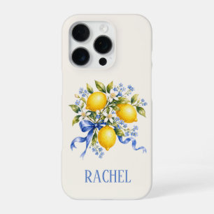 Mediterranean Blue Lemons iPhone 16 Pro Case