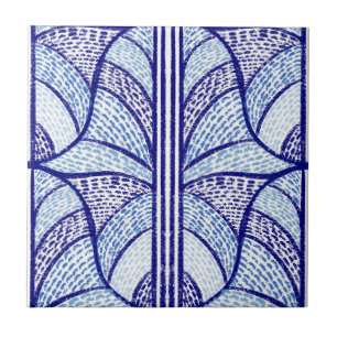 Mediterranean Blue Mosaic Pattern Tile