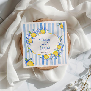 Mediterranean Blue Wedding Napkin