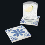 Mediterranean Blue & White Italian Mosaic Floral Stone Coaster<br><div class="desc">Who knew that ordinary coasters could make such a stunning statement? Introducing the Mediterranean Blue & White Italian Mosaic Floral Stone Coaster, designed to bring a bit of the Amalfi Coast into your space. Nothing says luxury quite like a mosaic coaster crafted from durable stone in dreamy blue and white...</div>