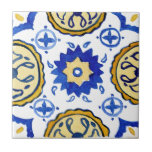 Mediterranean Blue & Yellow Patterned Watercolor Tile<br><div class="desc">Introducing Mediterranean Blue & Yellow Patterned Watercolor Ceramic Tile for a truly remarkable and artful design statement in your kitchen! With its bold hues of blue and yellow patterning in a watercolor effect, these unique tiles create an exotic yet timeless look that is sure to be a stunning conversation starter...</div>