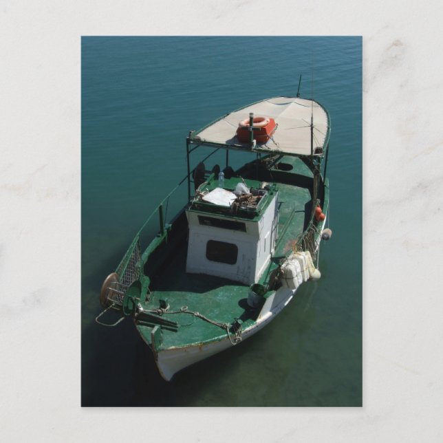 Mediterranean Boat Postcard (Front)