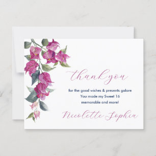 Mediterranean Bougainvillea Birthday Snack Labels  Postcard