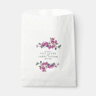 Mediterranean Bougainvillea Wedding Thank You Favour Bags