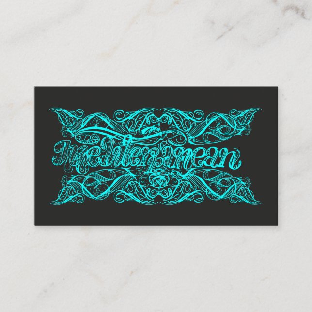 Mediterranean - Calligraphy Calling Card (Front)