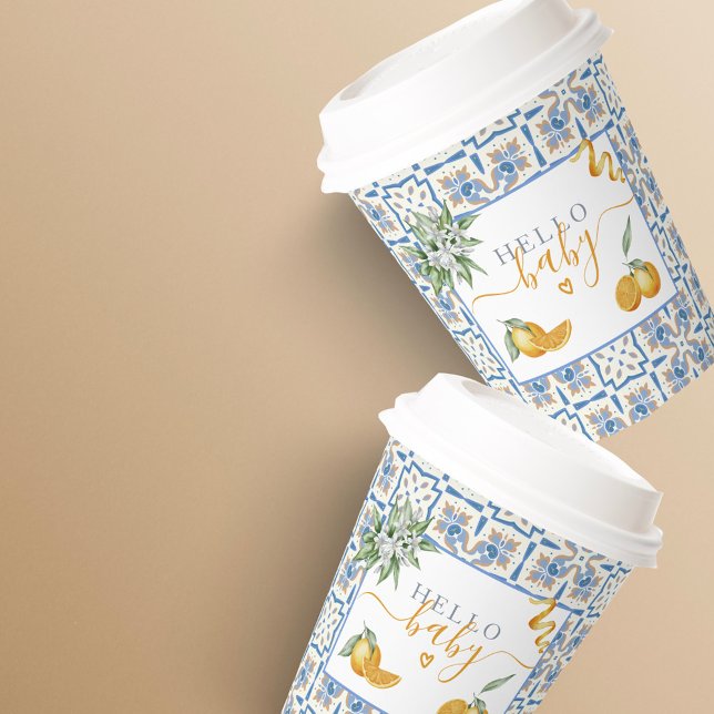 Mediterranean Citrus Baby Shower Paper Cups (Creator Uploaded)