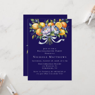 Mediterranean Citrus Bouquet Bachelorette Party Invitation