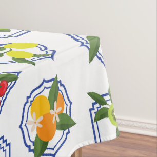 Mediterranean Citrus Fruit Pattern Tablecloth